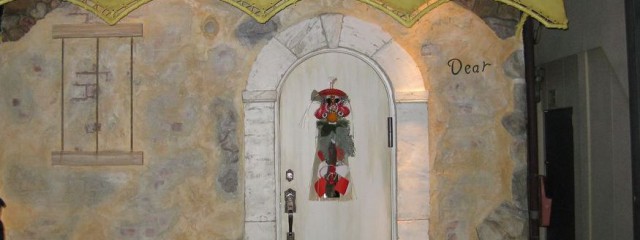 ラウンジのモルタル造形事例