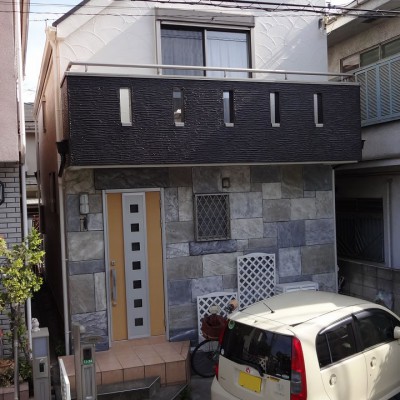 2015-05_練馬区_Ｈ様邸_モルタル造形＆外壁屋根塗装工事