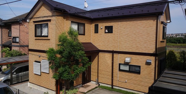 2015-05_日野市_Ｉ様邸_外壁屋根塗装工事_(サイディング クリヤー塗装)