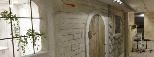 2017-03_立川_美容室_メル_エージング塗装_モルタル造形