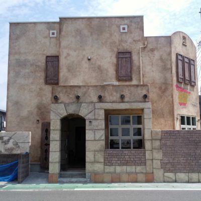 2017-08_海老名市_スペイン風建物_エージング塗装_モルタル造形
