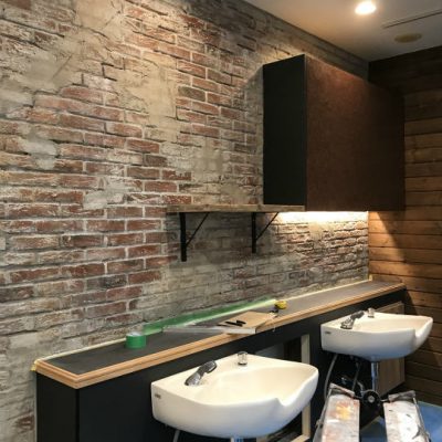 2018-02_東京都_江戸川区_床屋_エージング塗装_モルタル造形_特殊塗装